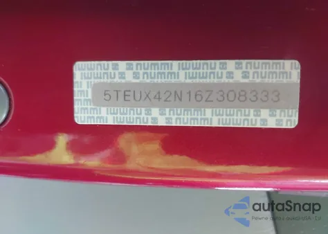 2006 Toyota Tacoma from USA, damaged, VIN 5TEUX42N16Z308333